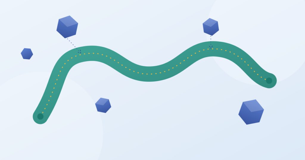 Illustration showing chromium mineral crystals connected to the gut and digestive tract, representing the link between chromium and gut health